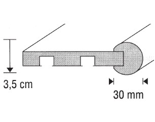 Garnýže Umbri výška čela 3,5cm Garnýže Umbri výška čela 3,5cm